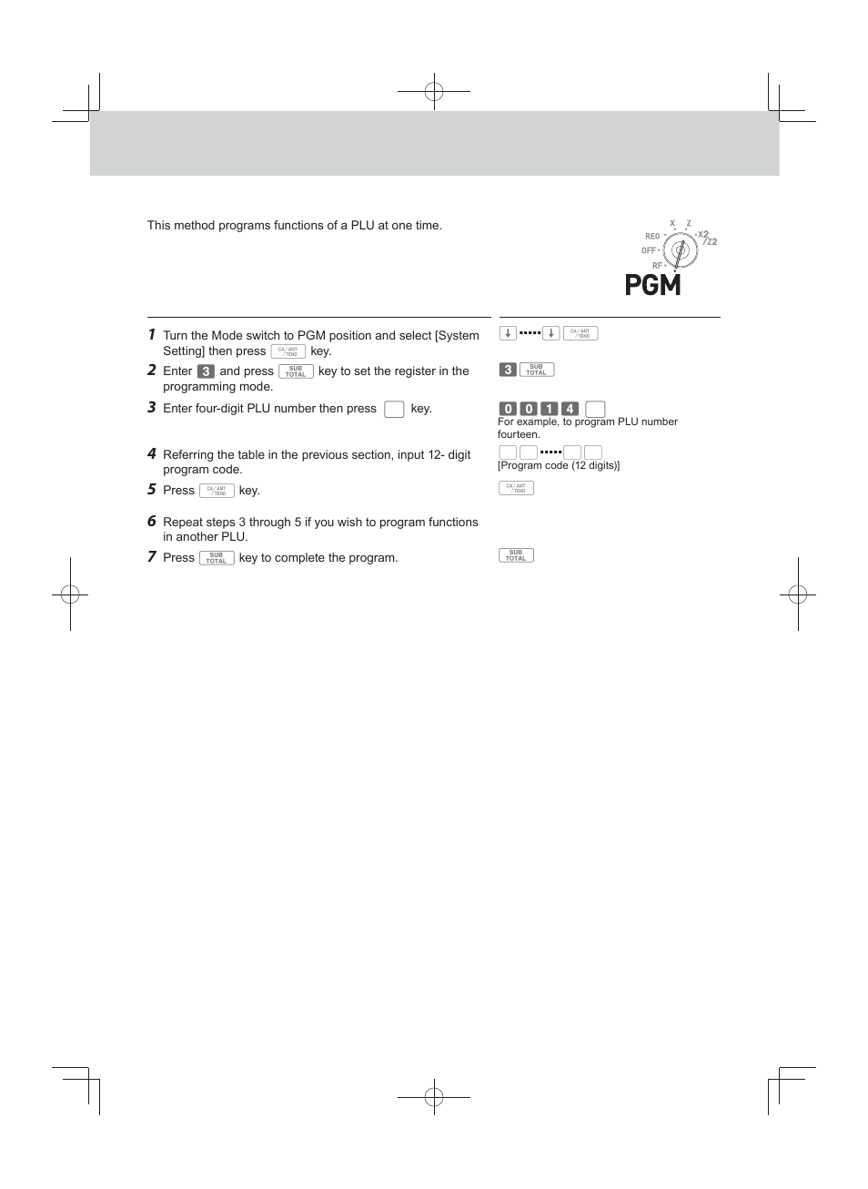 Advanced programmings and registrations, Programming plu functions in a lump | Casio PCR-T500 User Manual | Page 74 / 102