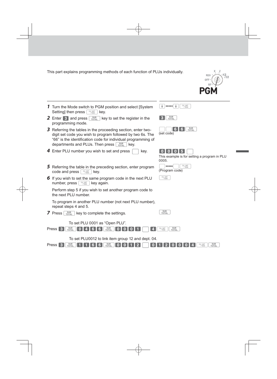 Advanced programmings and registrations, Programming functions of plus individually | Casio PCR-T500 User Manual | Page 77 / 102