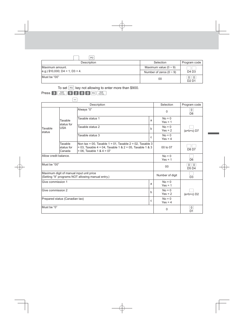 Advanced programmings and registrations | Casio PCR-T500 User Manual | Page 79 / 102
