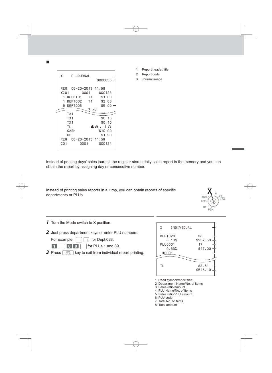 Advanced programmings and registrations, Electronic journal | Casio PCR-T500 User Manual | Page 91 / 102