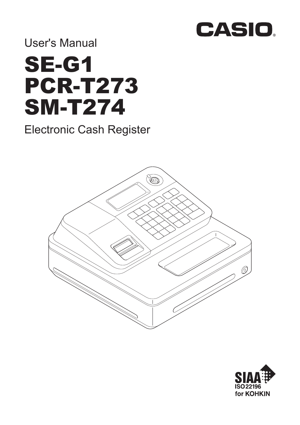 Casio PCR-T273 User Manual | 74 pages