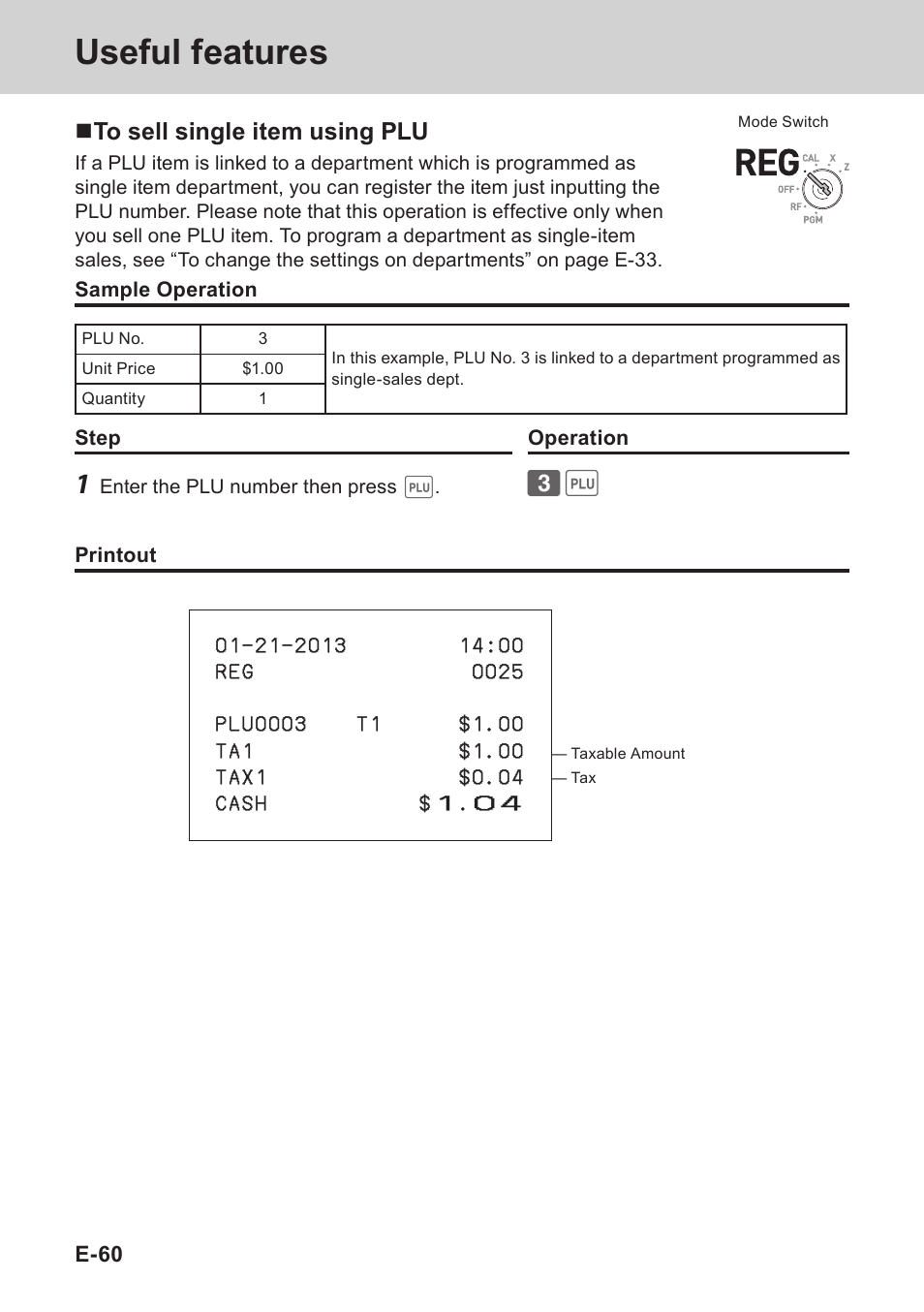 Useful features | Casio PCR-T273 User Manual | Page 60 / 74