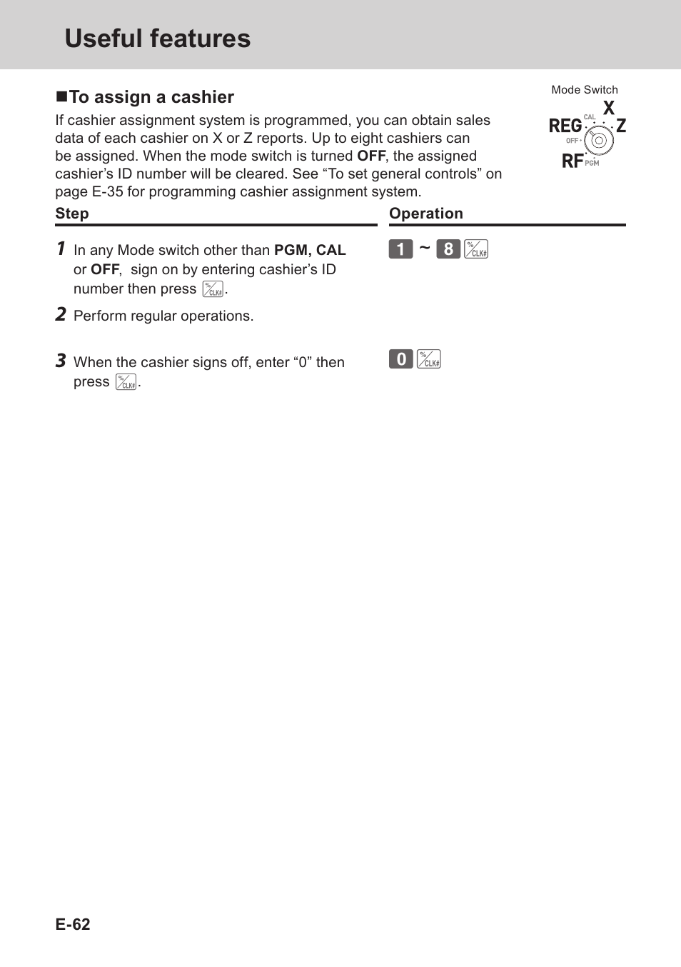 Useful features | Casio PCR-T273 User Manual | Page 62 / 74