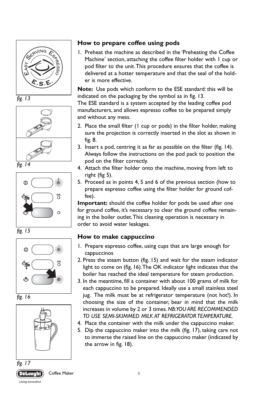 DeLonghi EC330 User Manual | Page 6 / 14