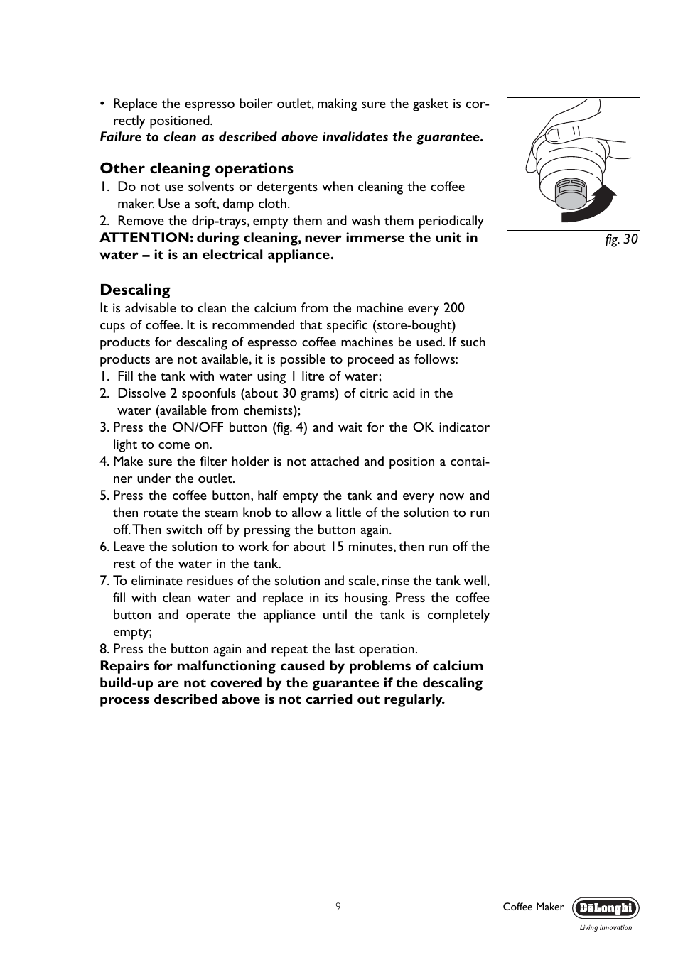 DeLonghi EC330 User Manual | Page 9 / 14