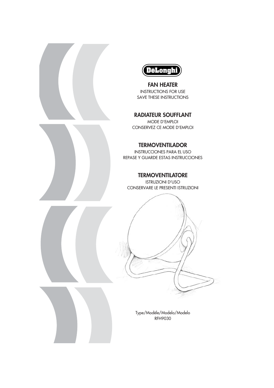 DeLonghi RFH9030 User Manual | 16 pages