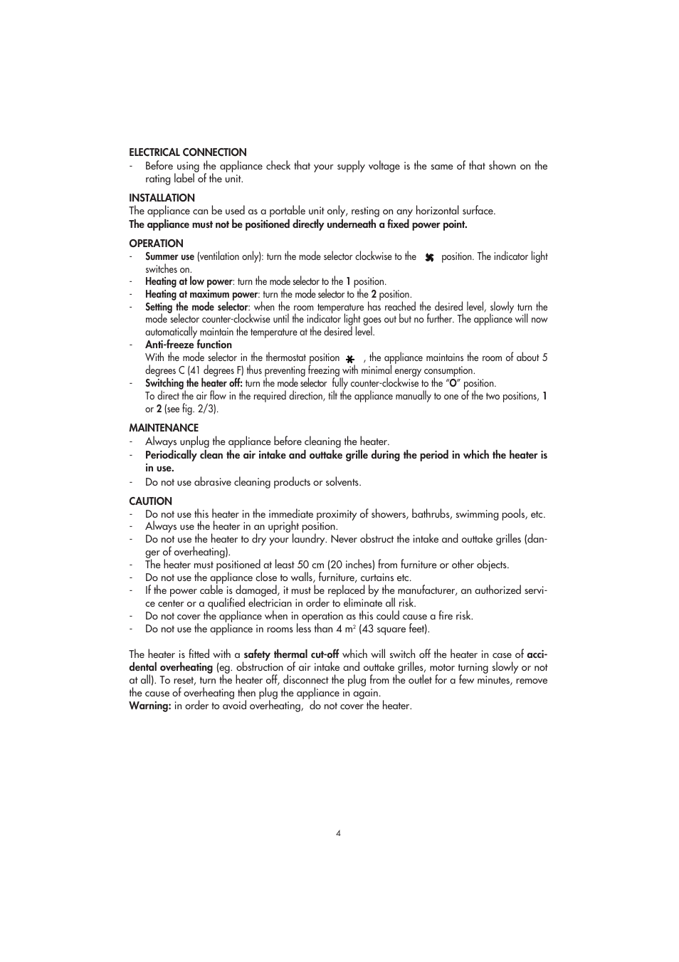 DeLonghi RFH9030 User Manual | Page 4 / 16