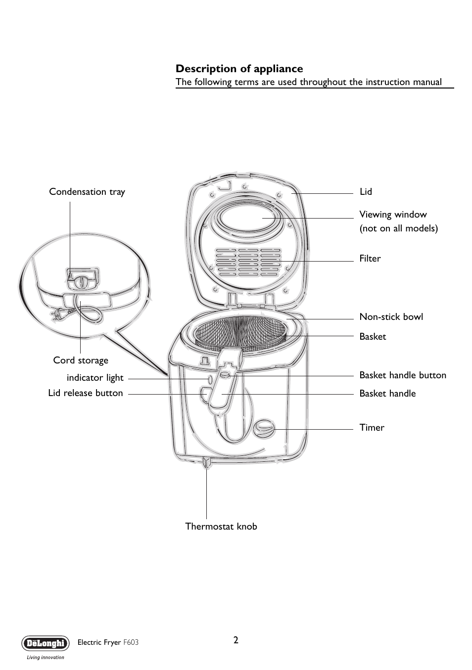 DeLonghi F603 User Manual | Page 2 / 11