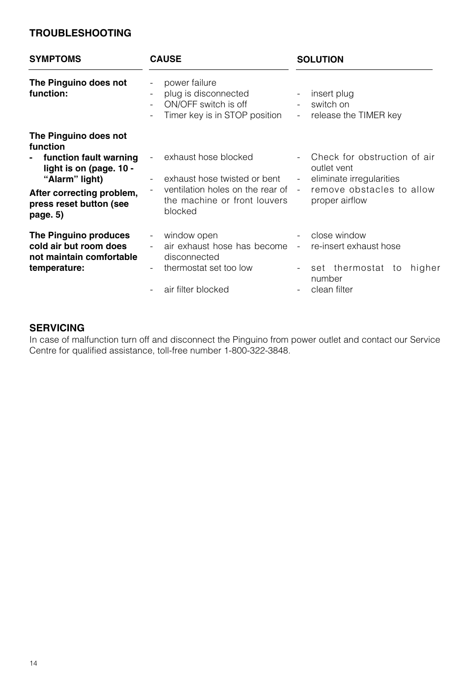DeLonghi PAC 210 U User Manual | Page 14 / 17
