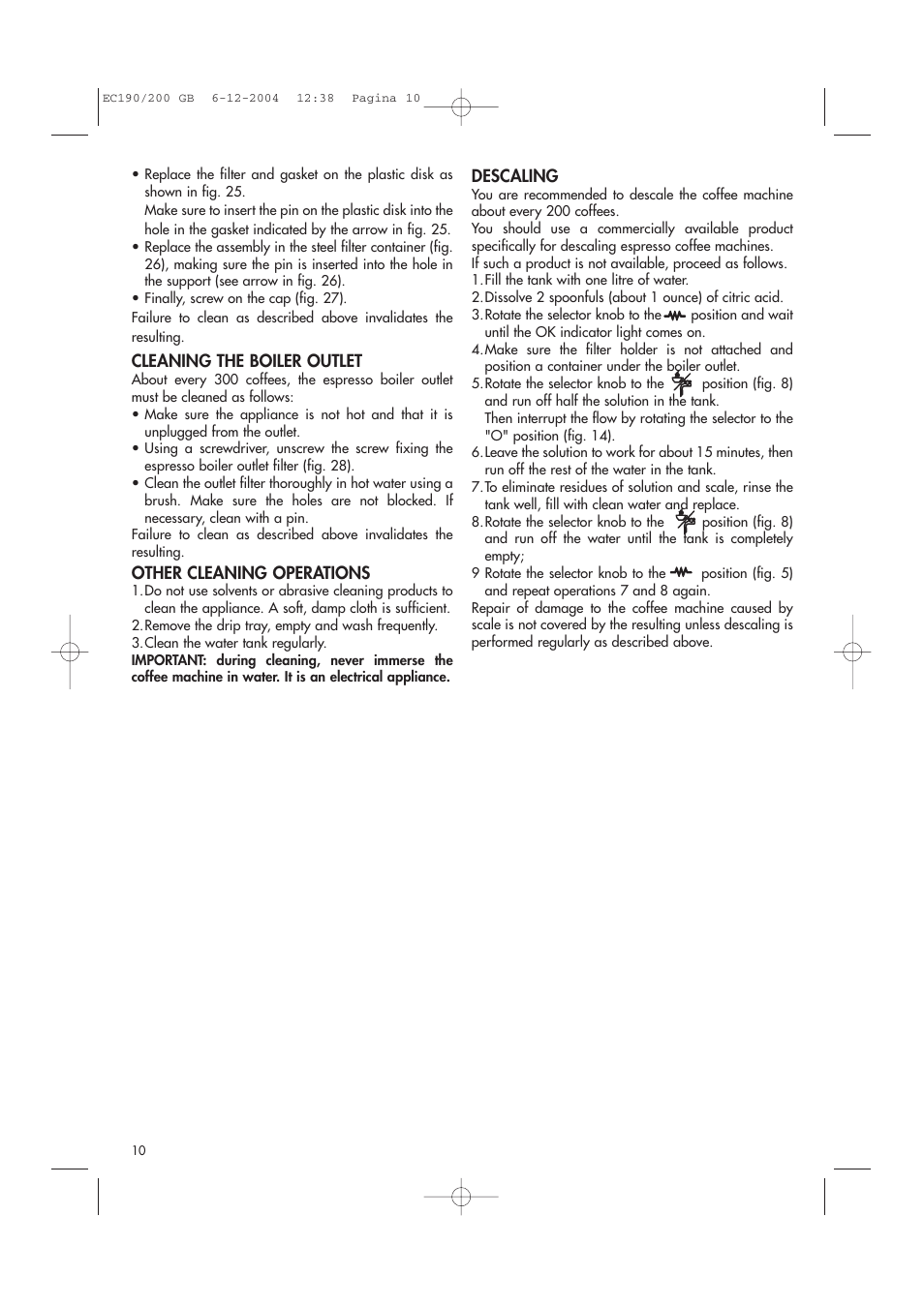 DeLonghi BAR 32 User Manual | Page 10 / 12