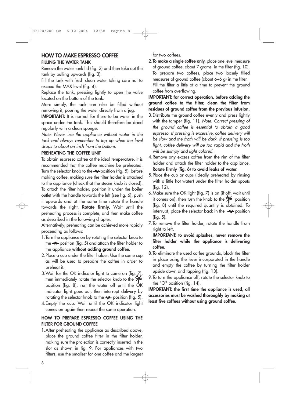 DeLonghi BAR 32 User Manual | Page 8 / 12