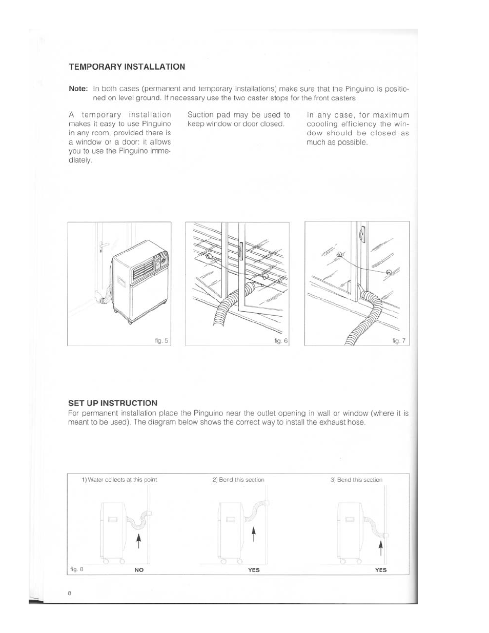 Set up instruction | DeLonghi PAC 02 User Manual | Page 8 / 14