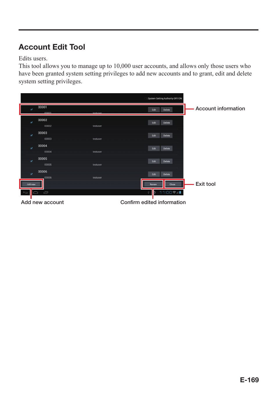 Account edit tool | Casio V-N500 User Manual | Page 171 / 246