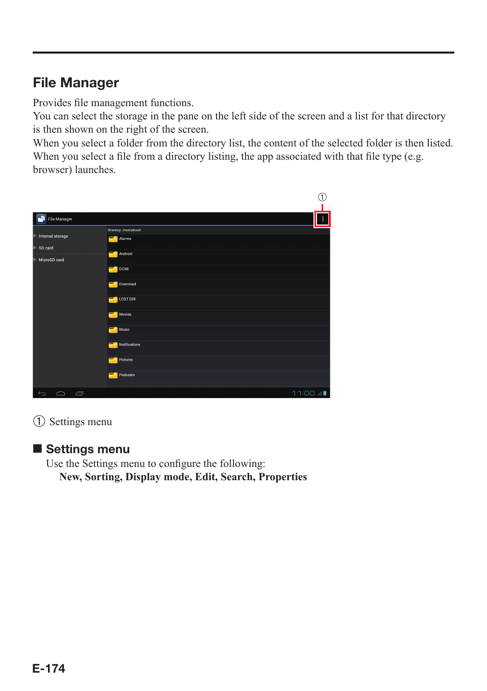 File manager | Casio V-N500 User Manual | Page 176 / 246