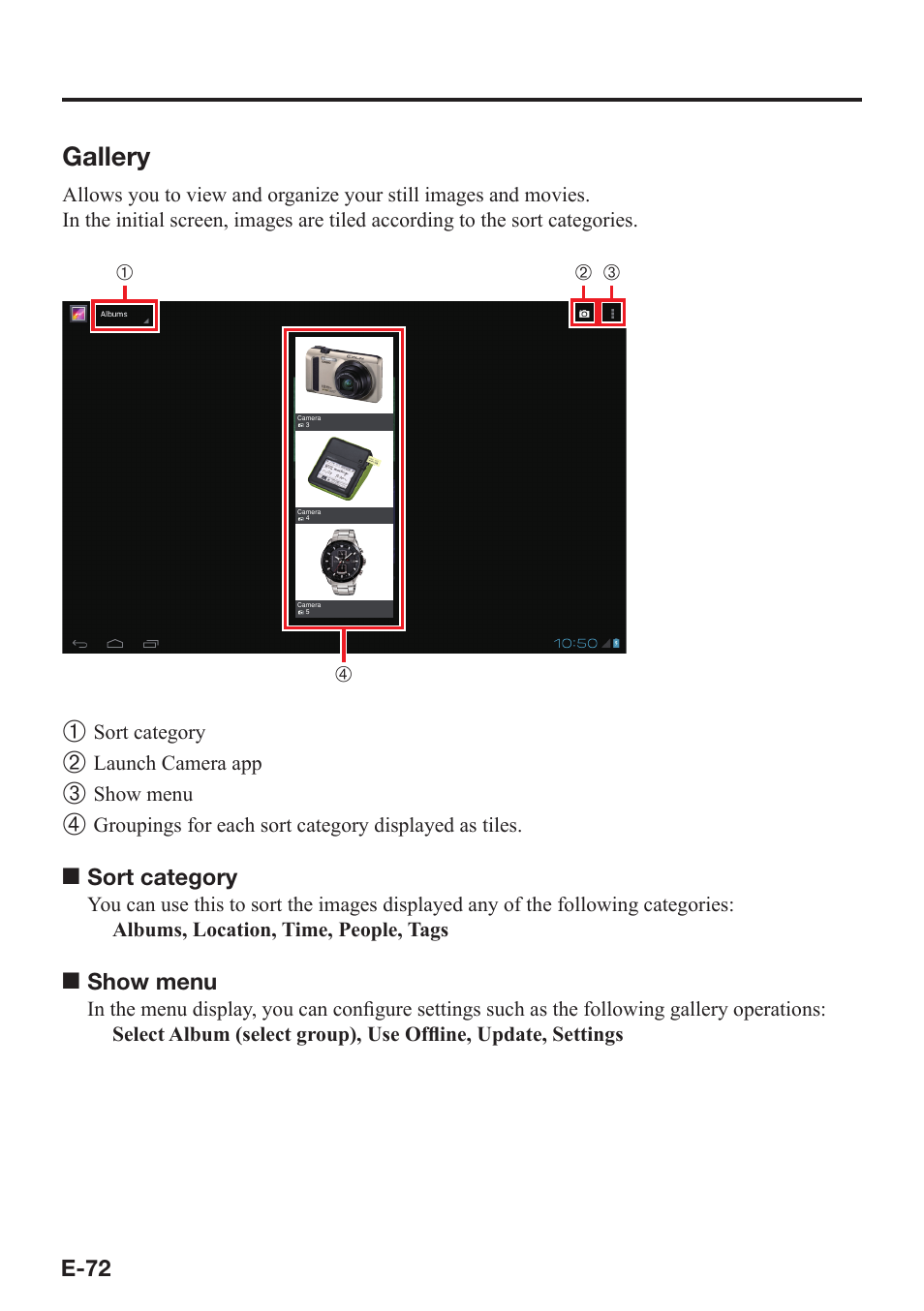 Gallery | Casio V-N500 User Manual | Page 74 / 246