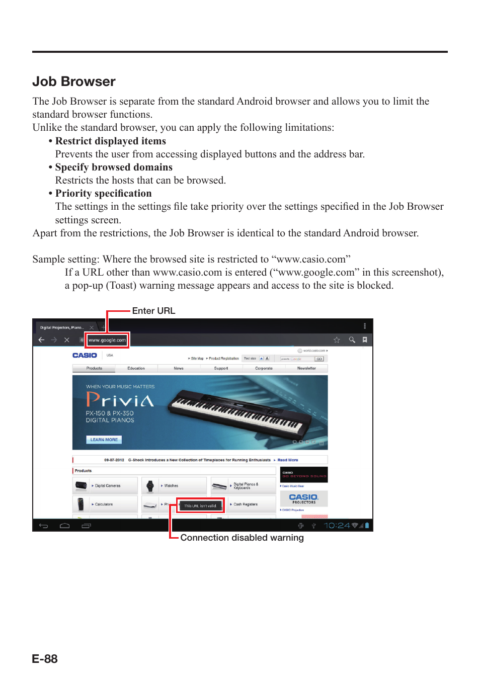 Job browser | Casio V-N500 User Manual | Page 90 / 246