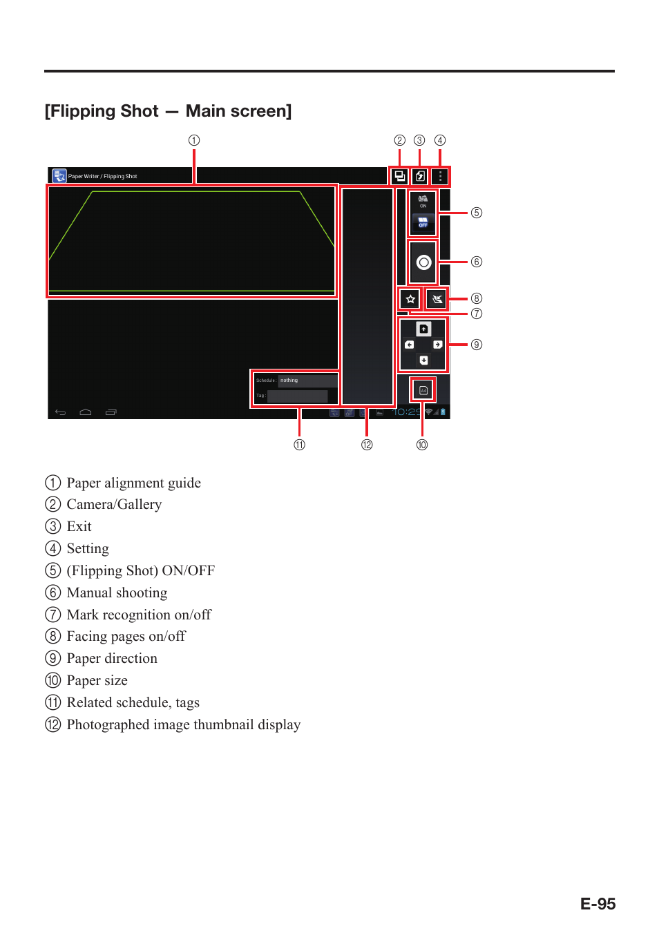 Flipping shot — main screen | Casio V-N500 User Manual | Page 97 / 246