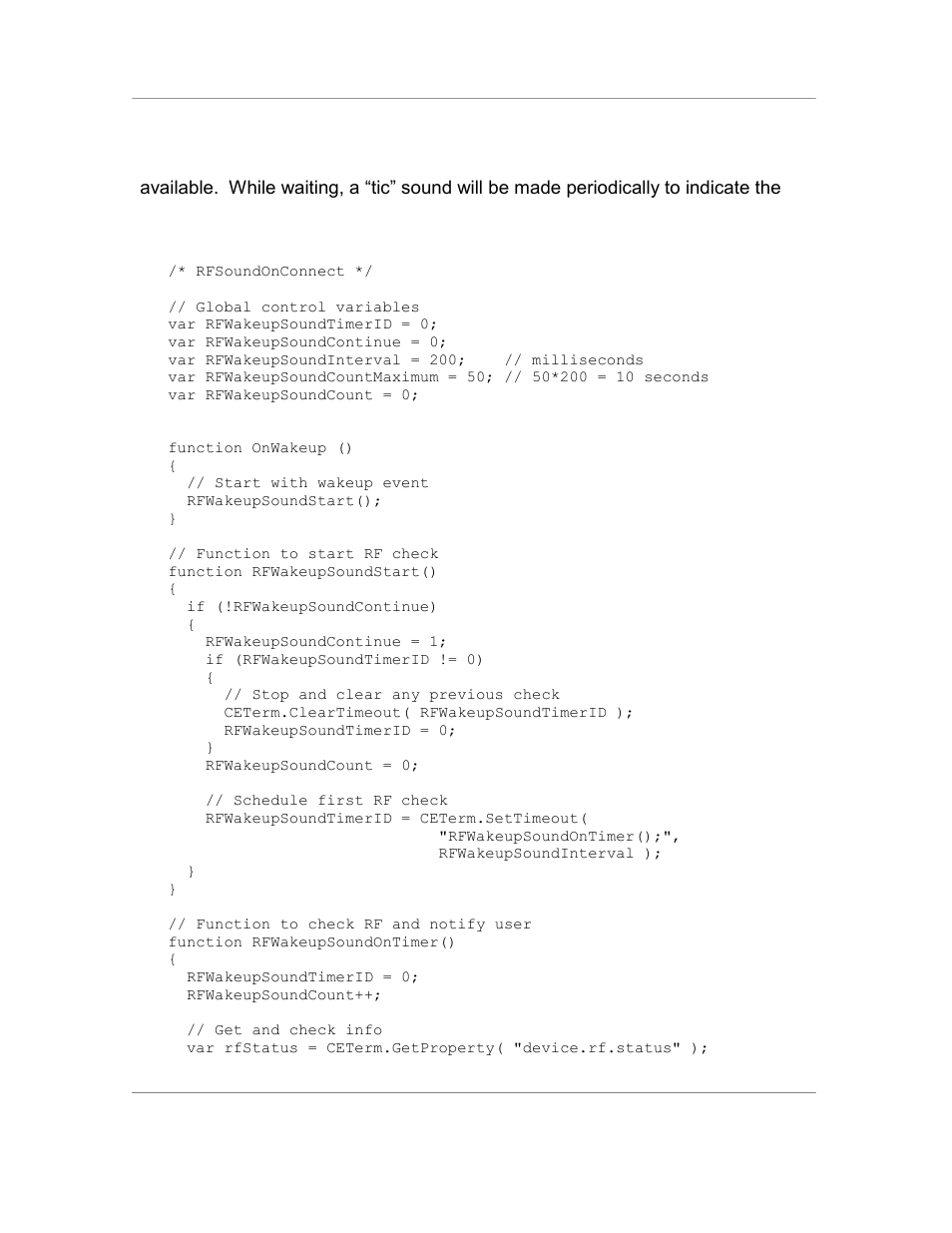 Example | Casio Naurtech CETerm Ver.5.5 Scripting Guide User Manual | Page 100 / 164