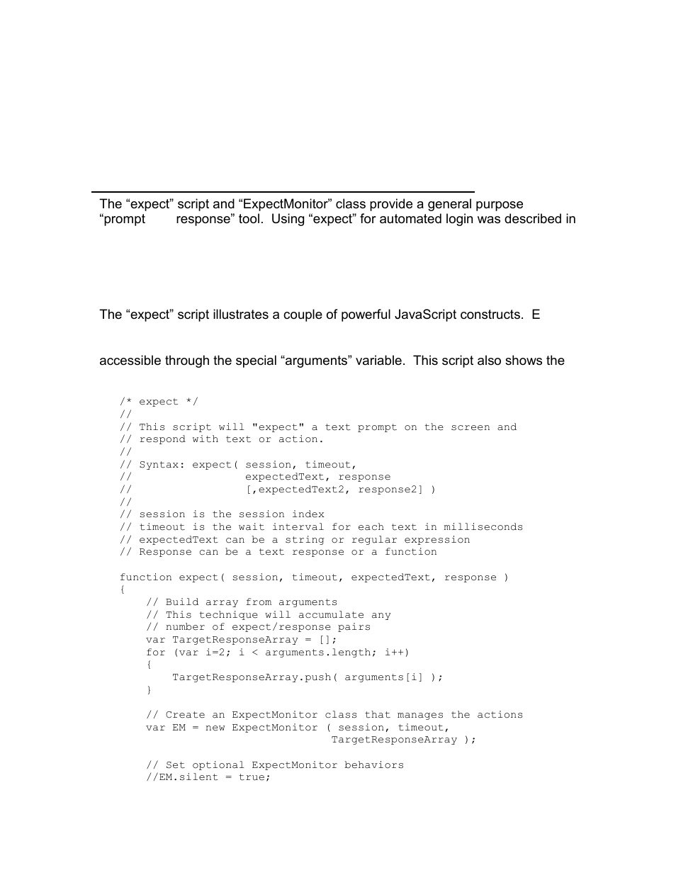 0 scripting techniques and tips, 1 expect and expectmonitor for automating tasks, 1 expect script | Casio Naurtech CETerm Ver.5.5 Scripting Guide User Manual | Page 102 / 164