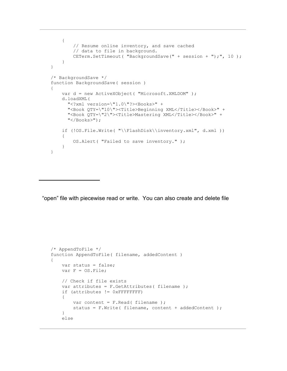 6 accessing a file | Casio Naurtech CETerm Ver.5.5 Scripting Guide User Manual | Page 110 / 164