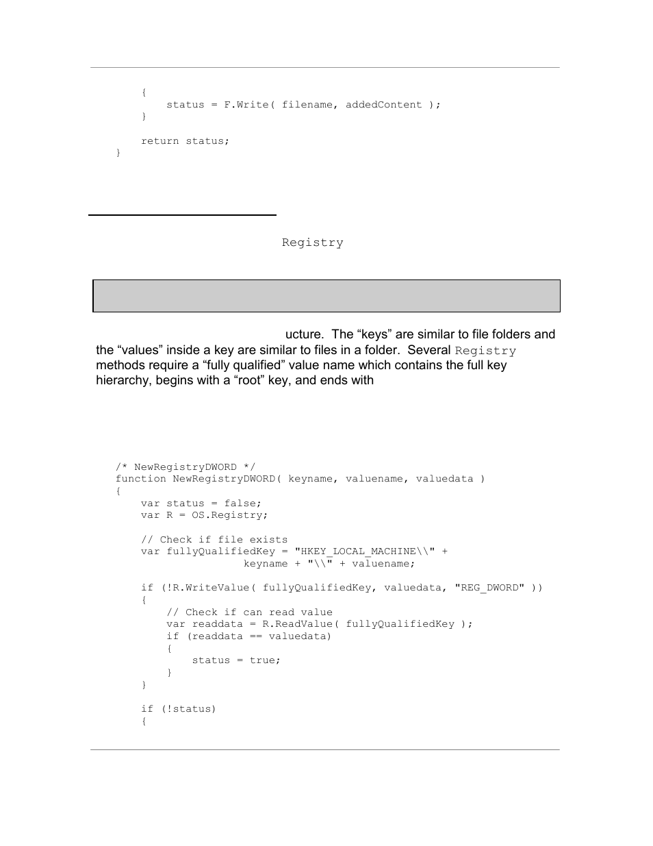 7 accessing the registry | Casio Naurtech CETerm Ver.5.5 Scripting Guide User Manual | Page 111 / 164