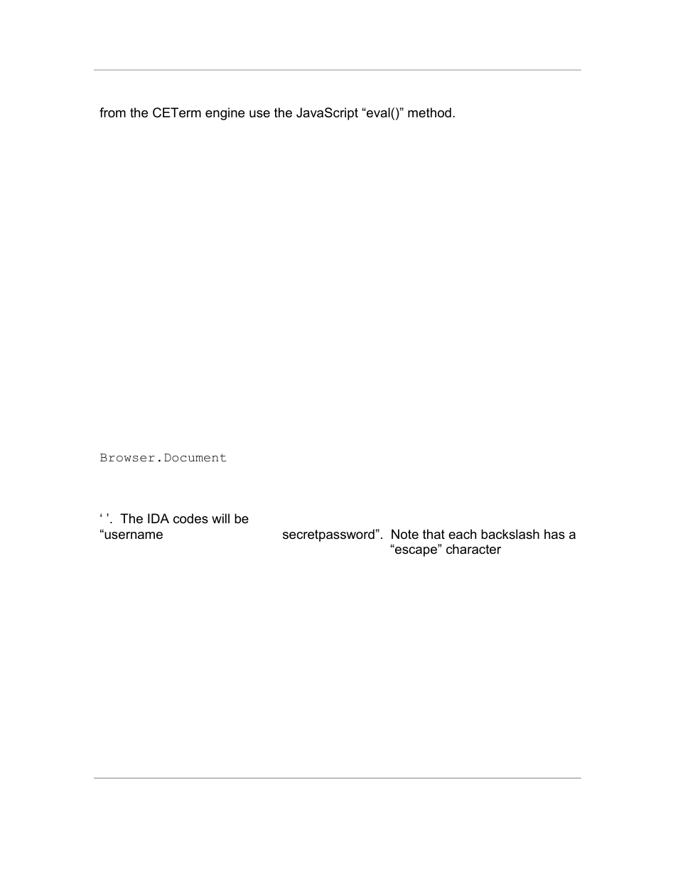 Sendida ( idasymbolicname, session ), Sendtext ( text, session ), Object = session ( index ) | Casio Naurtech CETerm Ver.5.5 Scripting Guide User Manual | Page 28 / 164