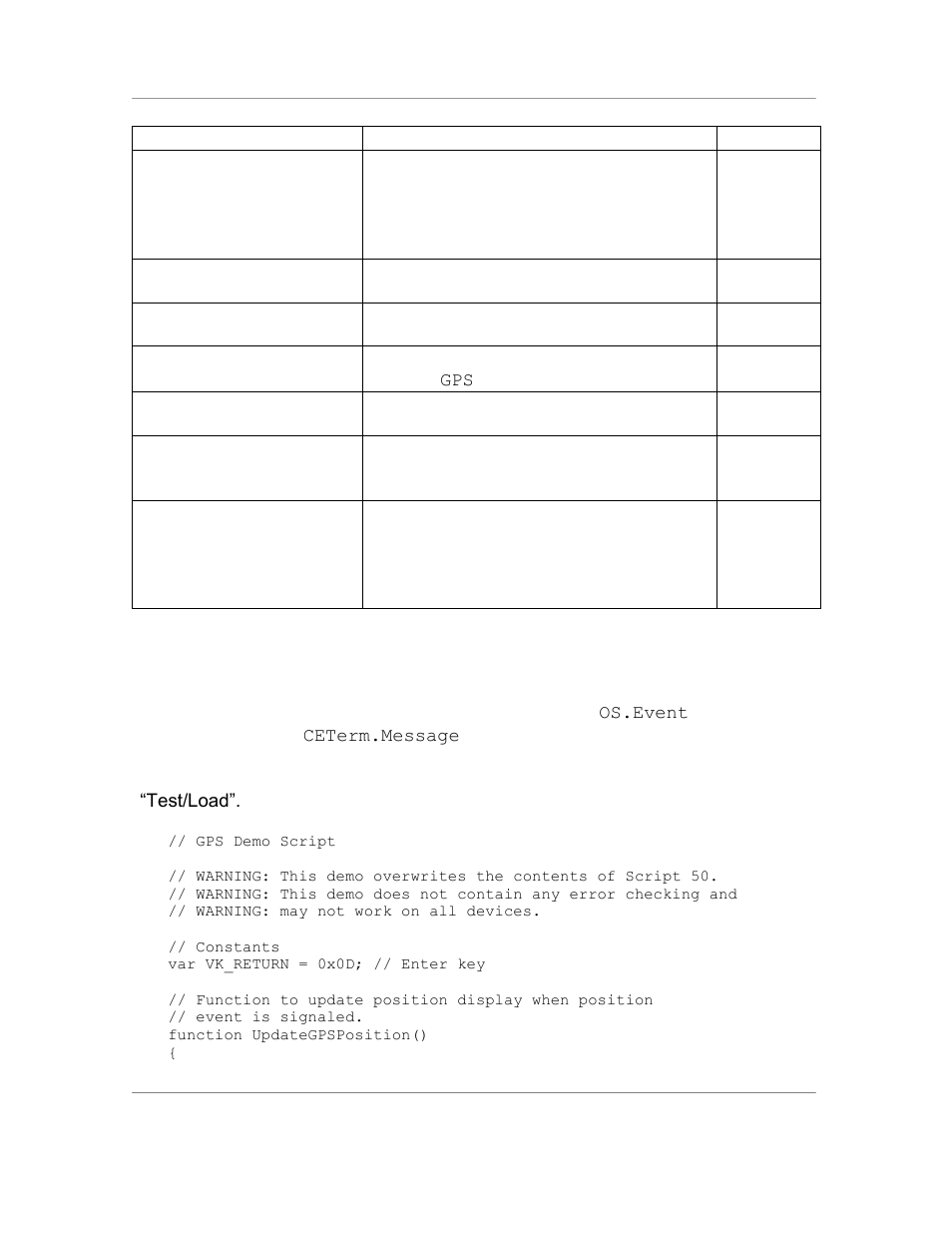 Example, Property description values | Casio Naurtech CETerm Ver.5.5 Scripting Guide User Manual | Page 53 / 164