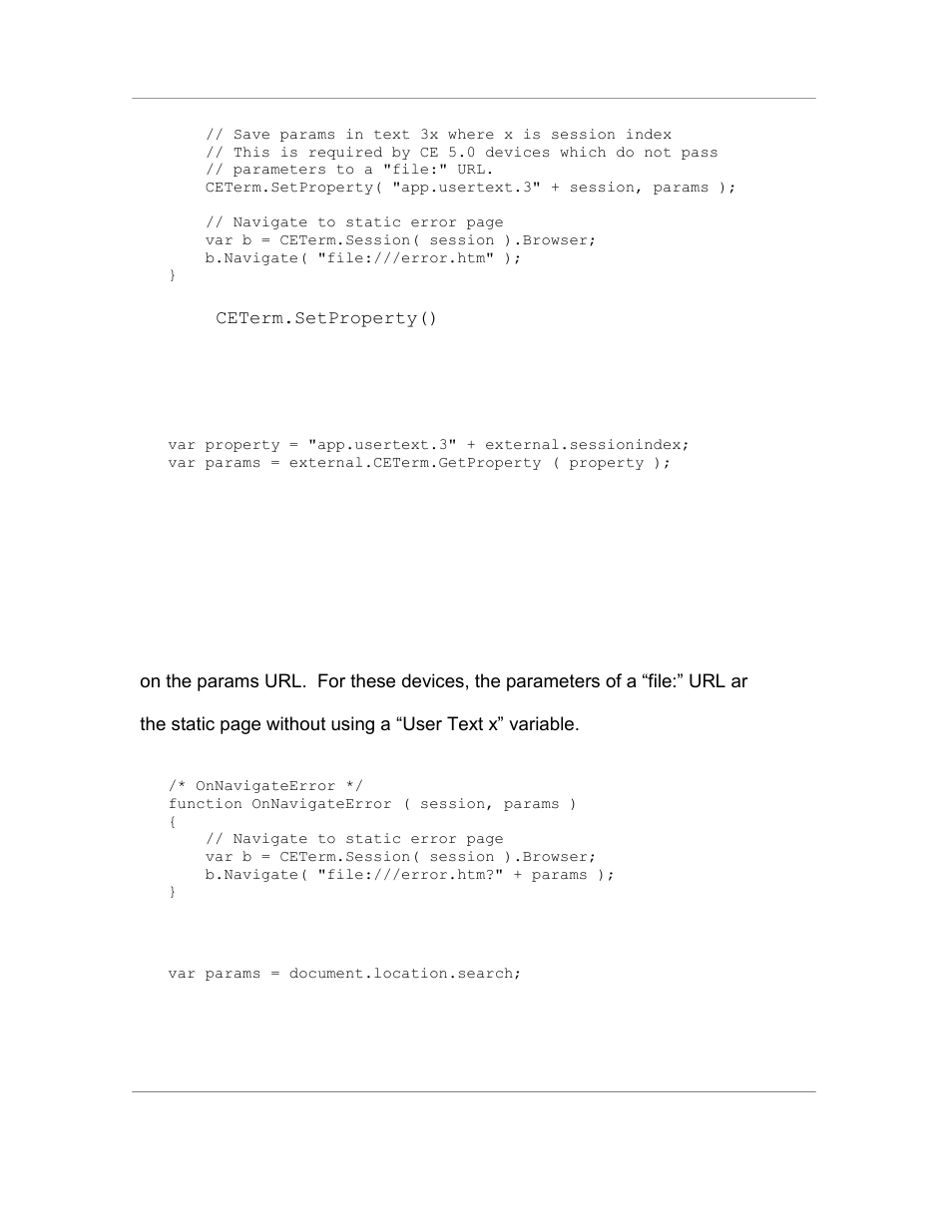 Example for windows mobile devices | Casio Naurtech CETerm Ver.5.5 Scripting Guide User Manual | Page 88 / 164