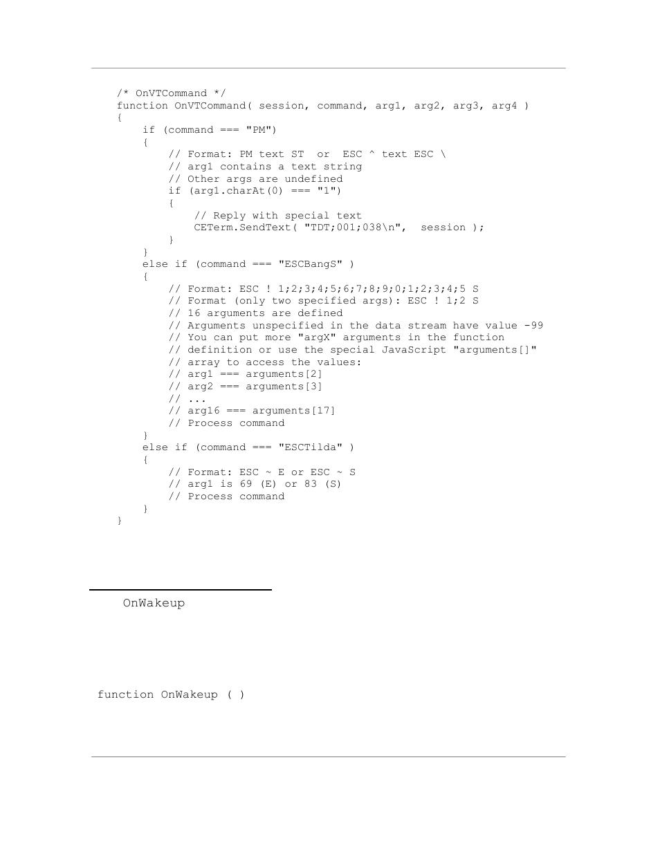 19 the onwakeup event, Syntax | Casio Naurtech CETerm Ver.5.5 Scripting Guide User Manual | Page 99 / 164