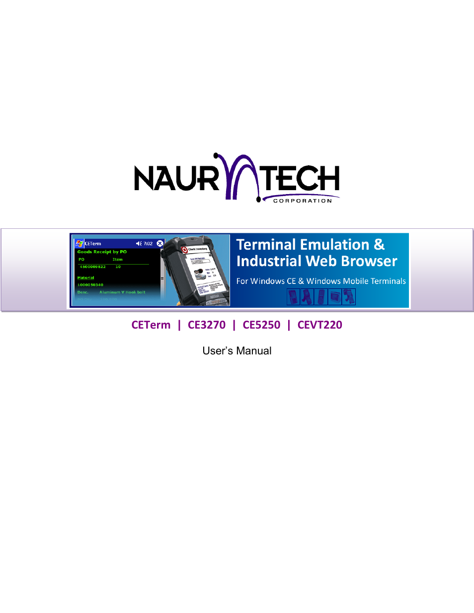 Casio Naurtech CETerm Ver.5.5 User Manual User Manual | 160 pages
