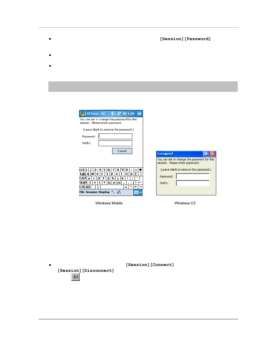 Connecting / disconnecting from host | Casio Naurtech CETerm Ver.5.5 User Manual User Manual | Page 105 / 160