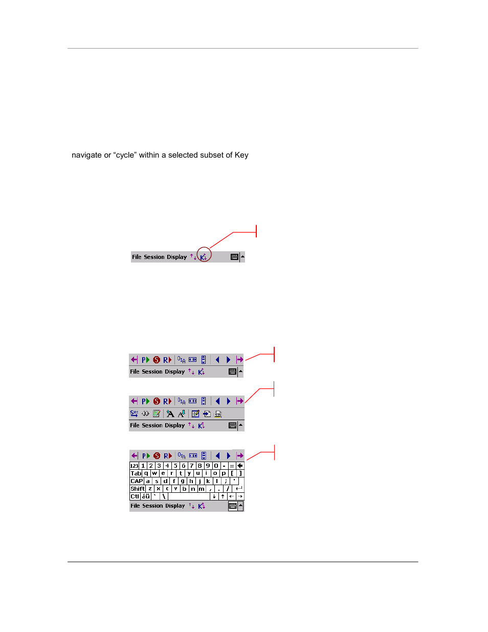 Configurable keybar | Casio Naurtech CETerm Ver.5.5 User Manual User Manual | Page 114 / 160