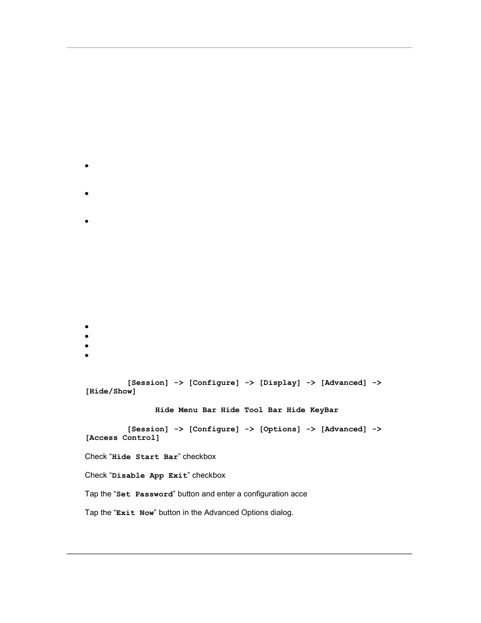 Access control / device lockdown, Device lockdown | Casio Naurtech CETerm Ver.5.5 User Manual User Manual | Page 128 / 160