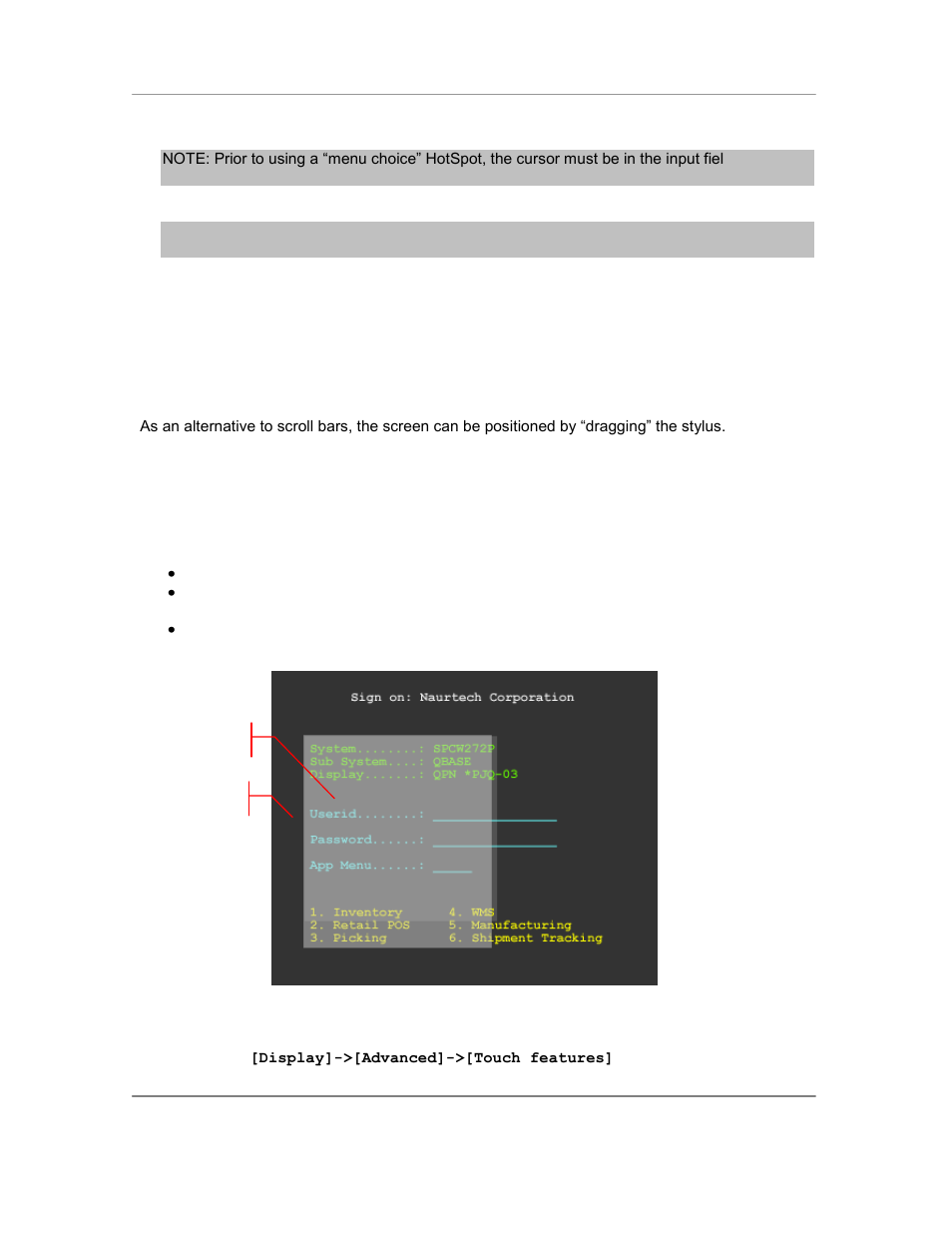Screen panning | Casio Naurtech CETerm Ver.5.5 User Manual User Manual | Page 141 / 160