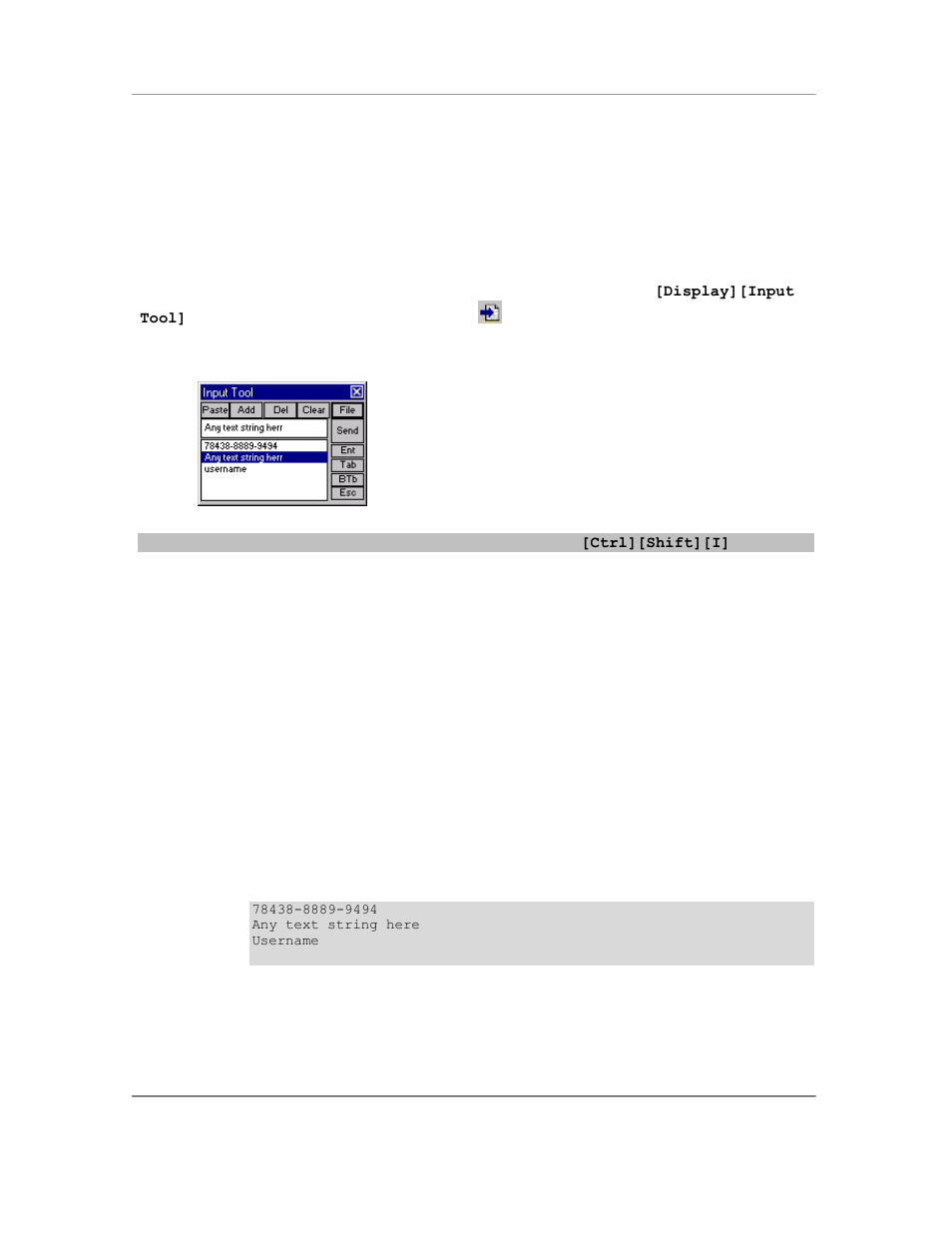 Text input tool | Casio Naurtech CETerm Ver.5.5 User Manual User Manual | Page 143 / 160