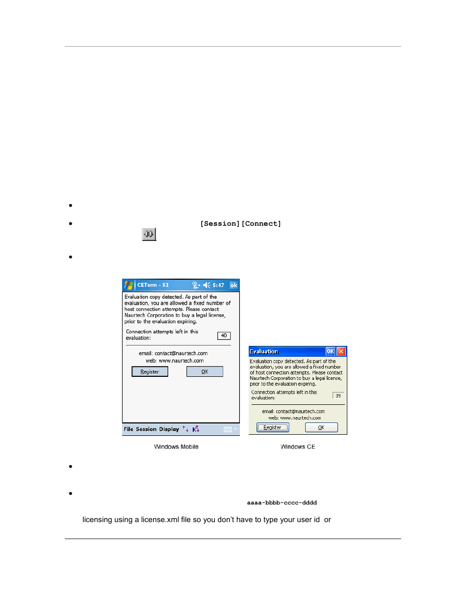 Software registration | Casio Naurtech CETerm Ver.5.5 User Manual User Manual | Page 28 / 160