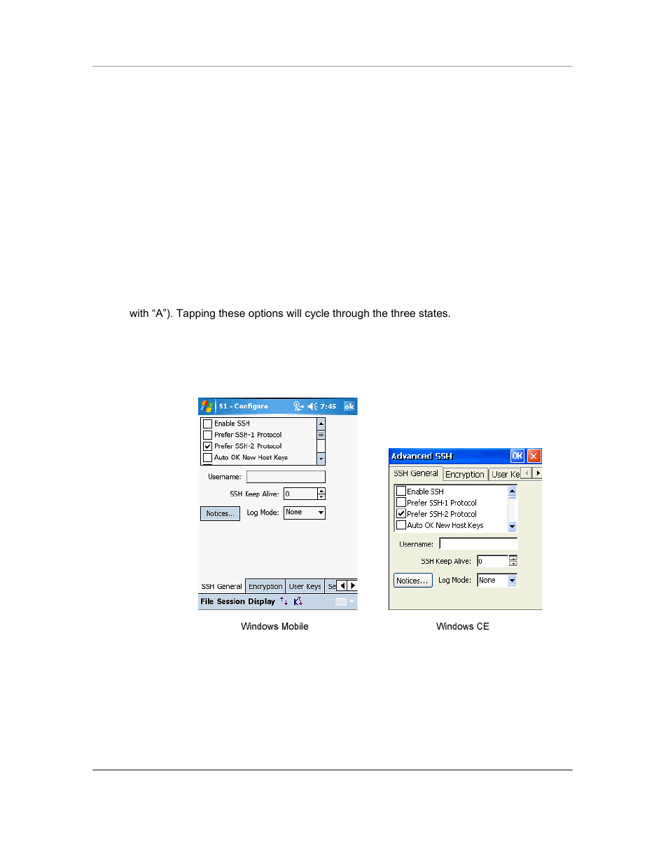 Ssh general | Casio Naurtech CETerm Ver.5.5 User Manual User Manual | Page 41 / 160