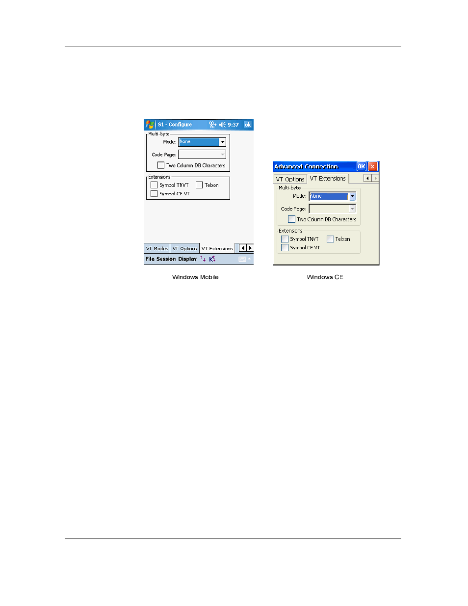 Vt extensions | Casio Naurtech CETerm Ver.5.5 User Manual User Manual | Page 60 / 160
