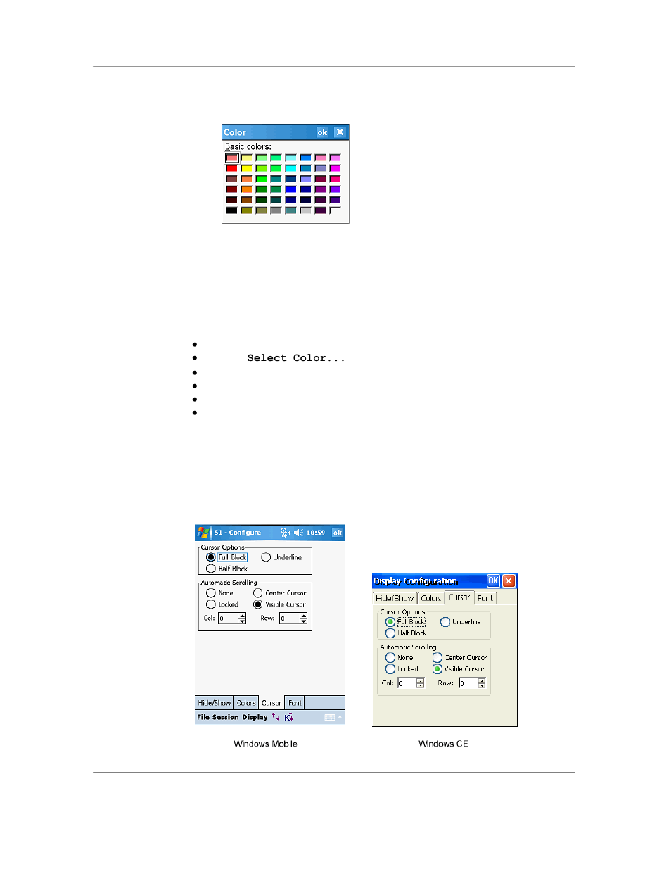 Cursor | Casio Naurtech CETerm Ver.5.5 User Manual User Manual | Page 68 / 160