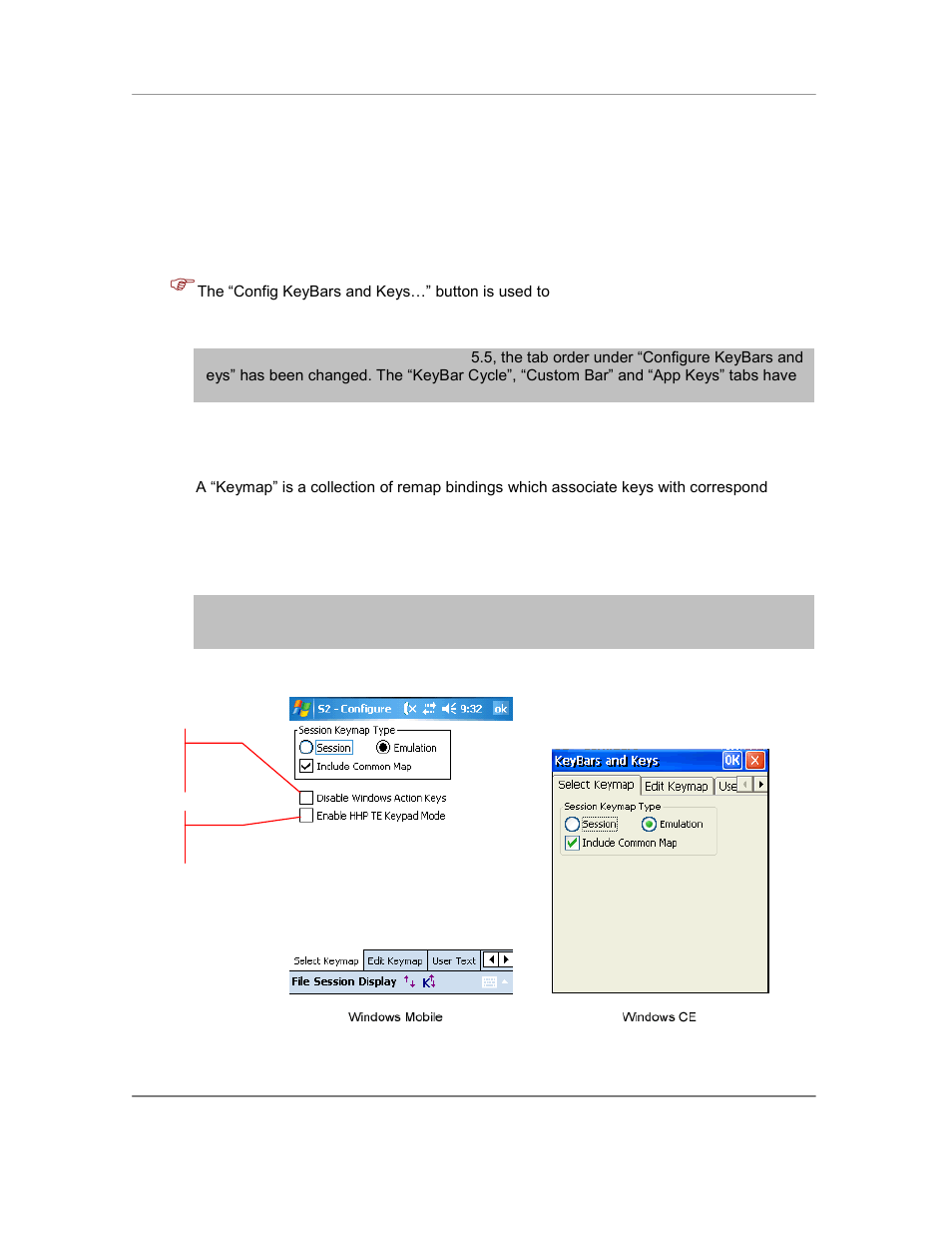 Configure keybars and keys, Select keymap | Casio Naurtech CETerm Ver.5.5 User Manual User Manual | Page 77 / 160