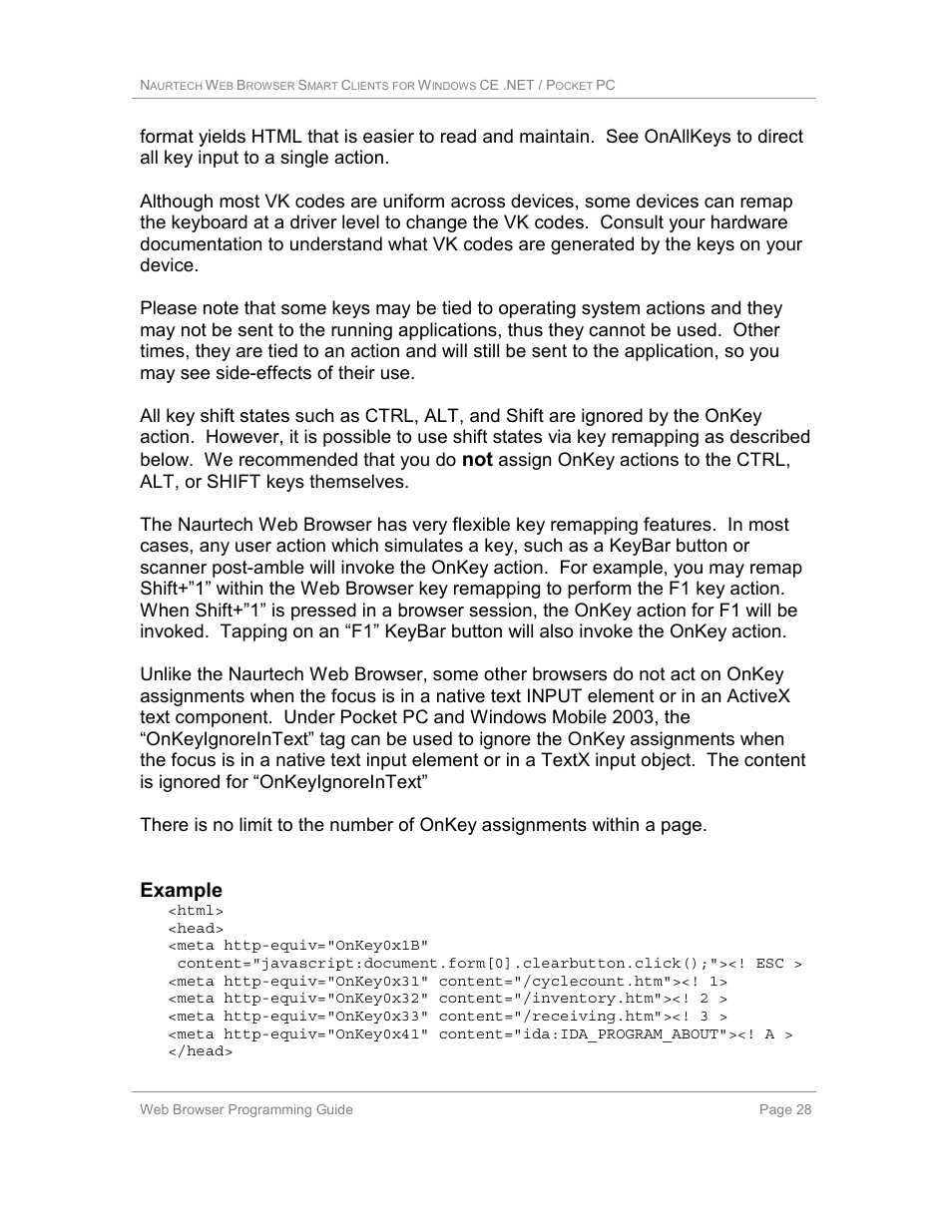 Example | Casio Naurtech CETerm Ver.5.1 Web Browser Programming Manual User Manual | Page 28 / 79