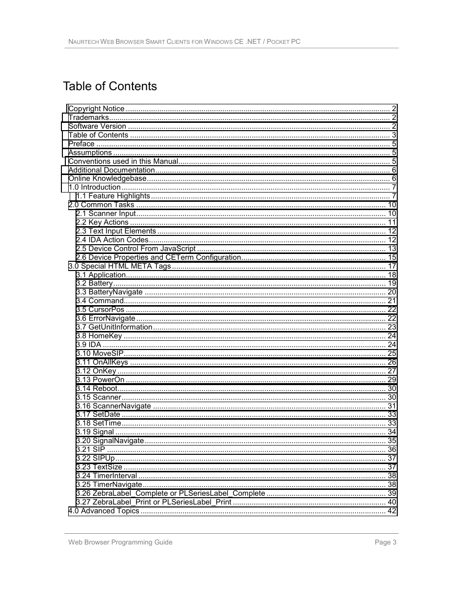 Casio Naurtech CETerm Ver.5.1 Web Browser Programming Manual User Manual | Page 3 / 79