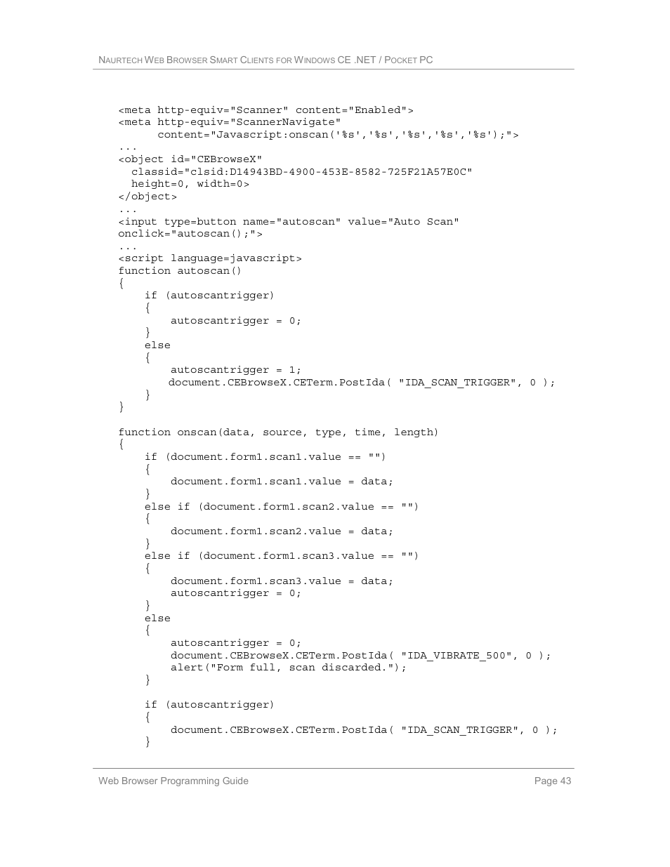 Casio Naurtech CETerm Ver.5.1 Web Browser Programming Manual User Manual | Page 43 / 79