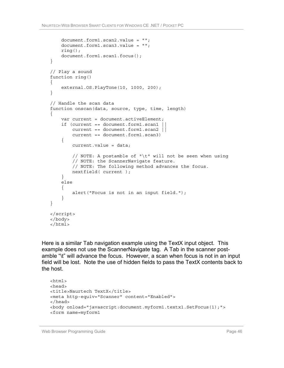 Casio Naurtech CETerm Ver.5.1 Web Browser Programming Manual User Manual | Page 46 / 79