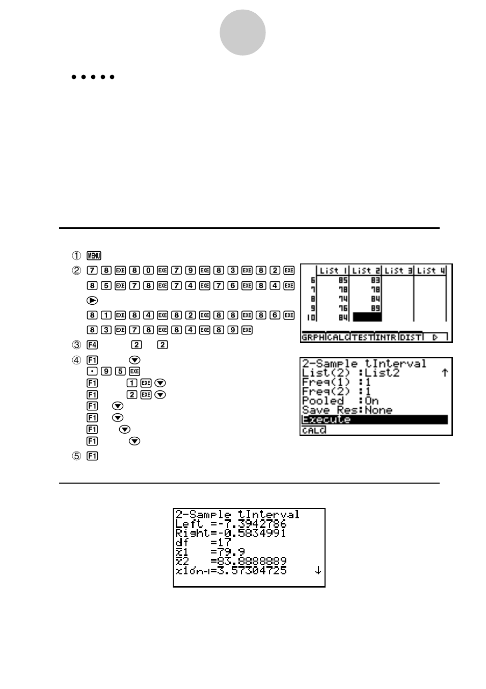 Casio ALGEBRA FX2.0 Advanced Statistics Examples 2 User Manual | Page 12 / 14