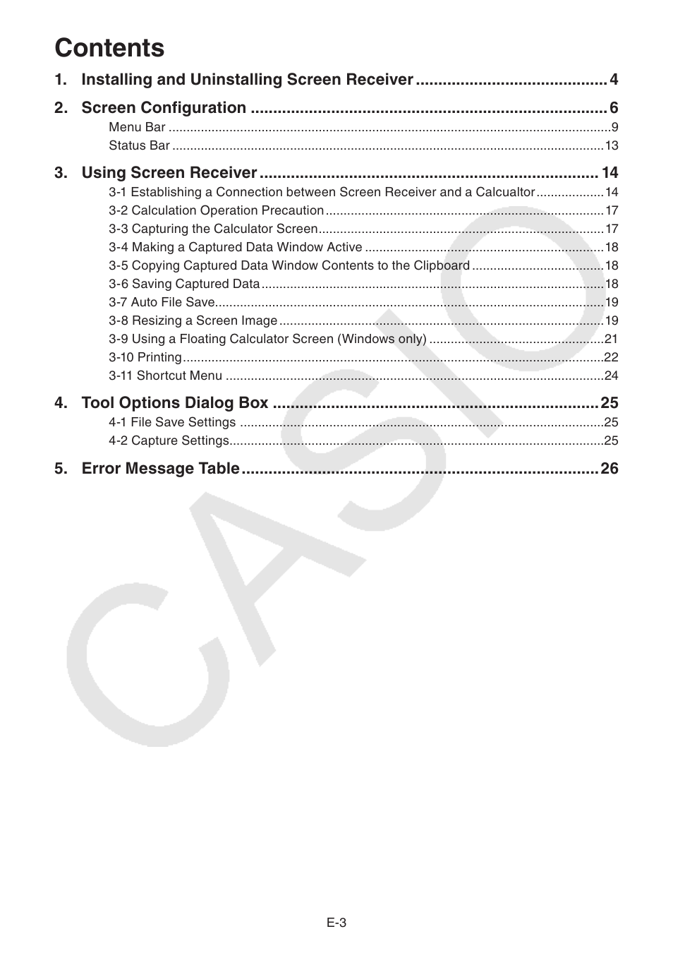 Casio fx-CG Series Screen Receiver User Manual | Page 4 / 29
