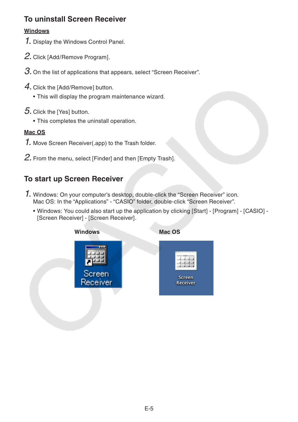 Casio fx-CG Series Screen Receiver User Manual | Page 6 / 29