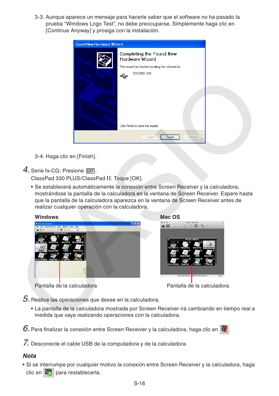 Casio Screen Receiver User Manual | Page 17 / 29