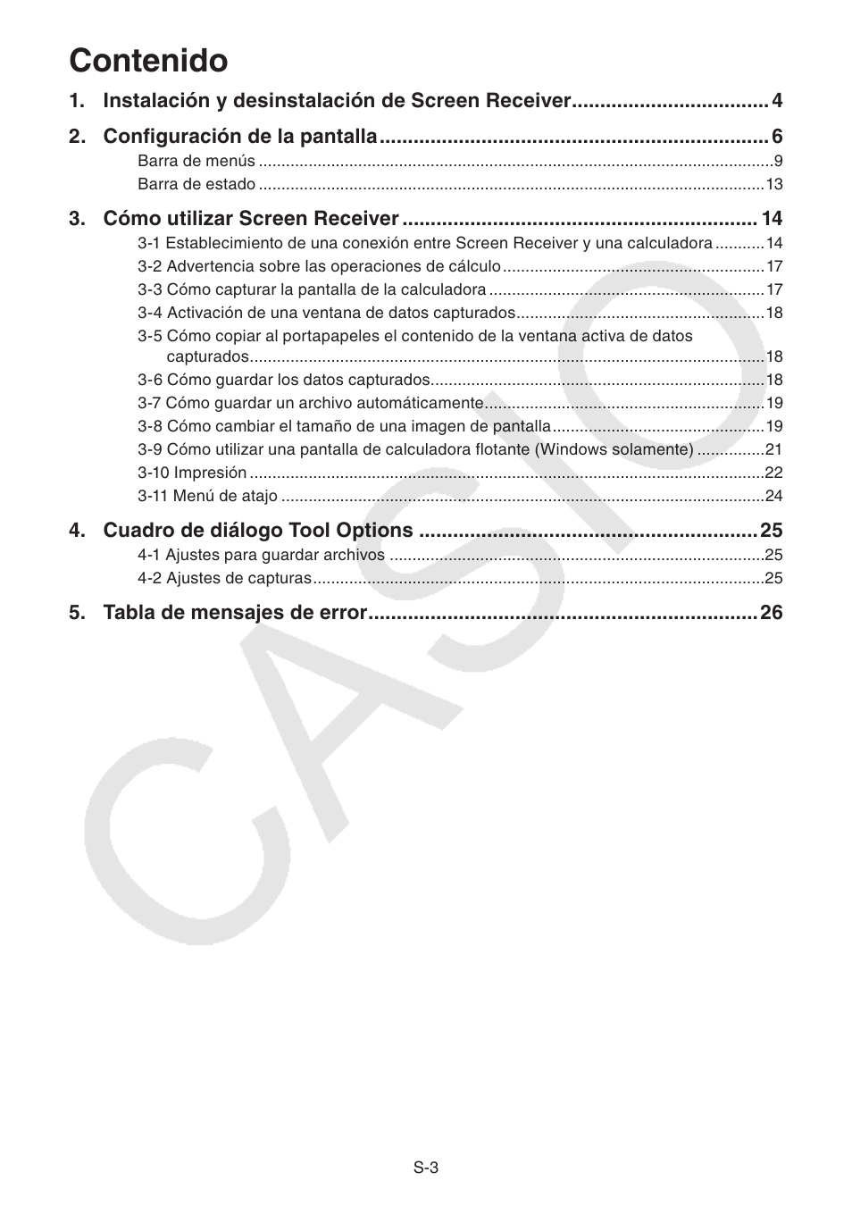 Casio Screen Receiver User Manual | Page 4 / 29