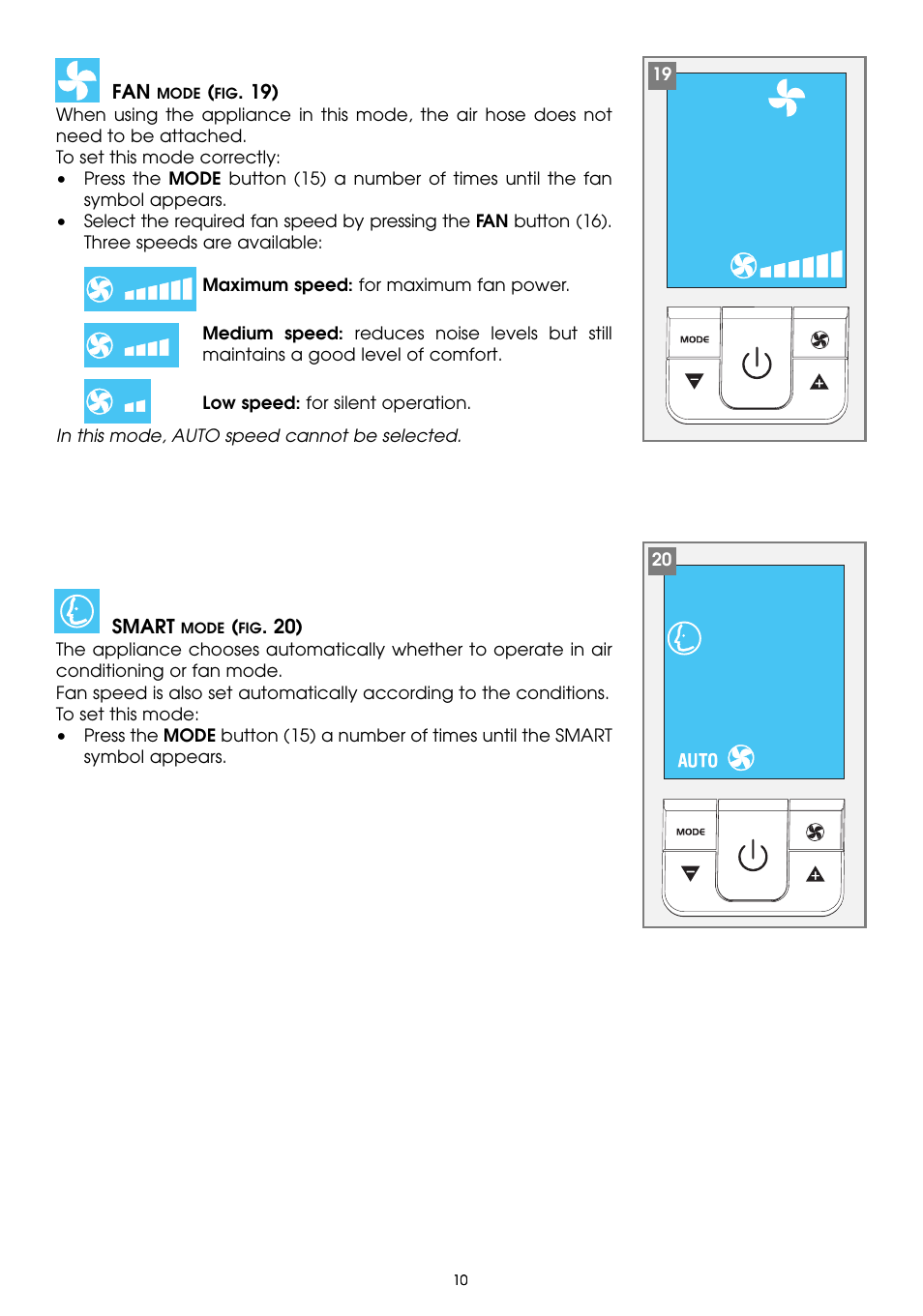 DeLonghi PAC W130E User Manual | Page 10 / 20